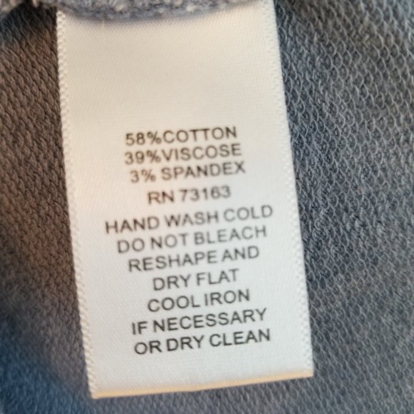 Grey & Gray Women's size Medium Blue Star-Embroidered Hoodie - Picture 10 of 13